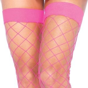 Leg Avenue Fence Net Hot Pink Thigh-High